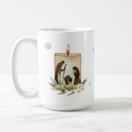Taza De Café Natividad Navidades de velas Mug