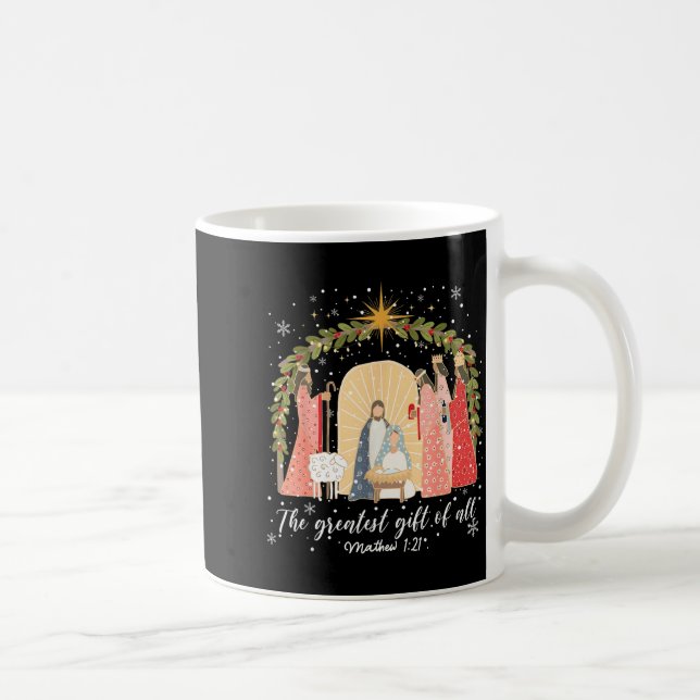 Taza De Café Nativity Christmas Baby Jesus Christian Greatest O (Derecha)
