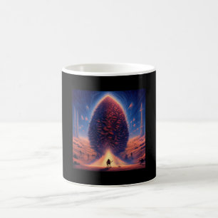 Taza De Café Nativos rodean un objeto espacial alienígena con f