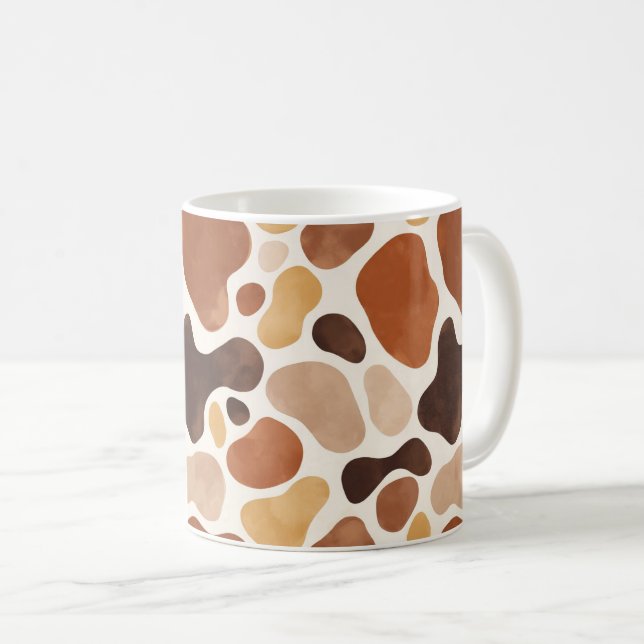 Taza De Café Natural Flow Coffee Mug – Warm Neutral Aesthetic (Anverso derecho)