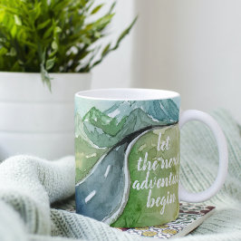 Taza De Café Naturaleza acuarela Vamos a comenzar la próxima av