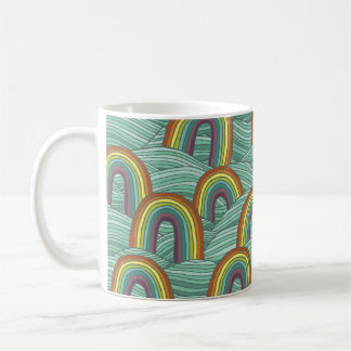 Taza De Café Naturaleza arcoiris: composición de cosecha manual