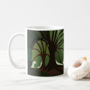 Taza De Café Naturaleza botánica de los árboles