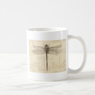 Taza De Café Naturaleza clásica de la época de la libélula