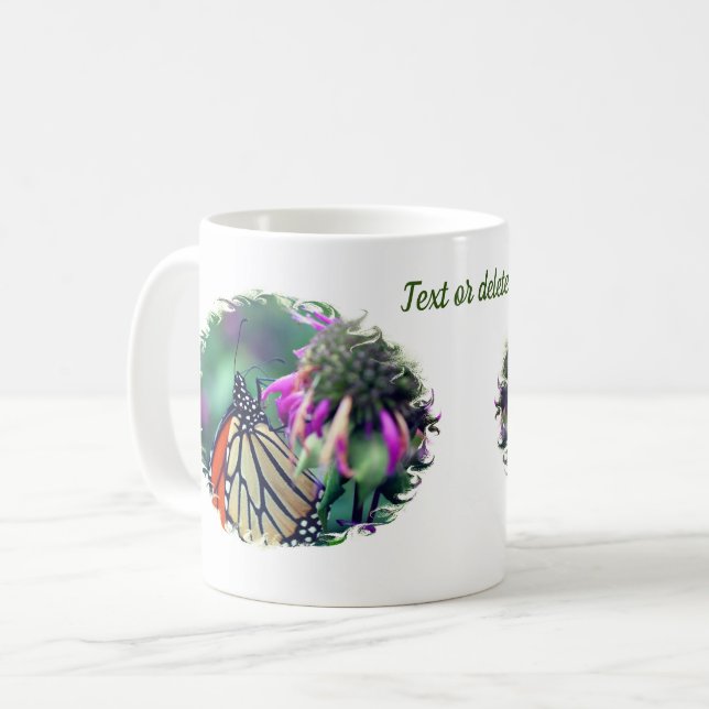 Taza De Café Naturaleza de la mariposa monarca personalizada (Anverso izquierdo)