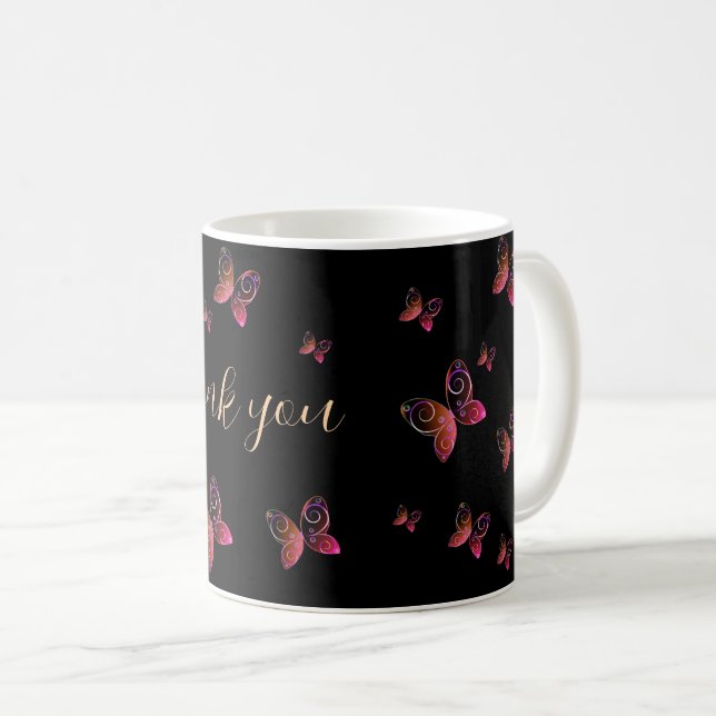 Taza De Café naturaleza de las mariposas voladoras (Anverso derecho)