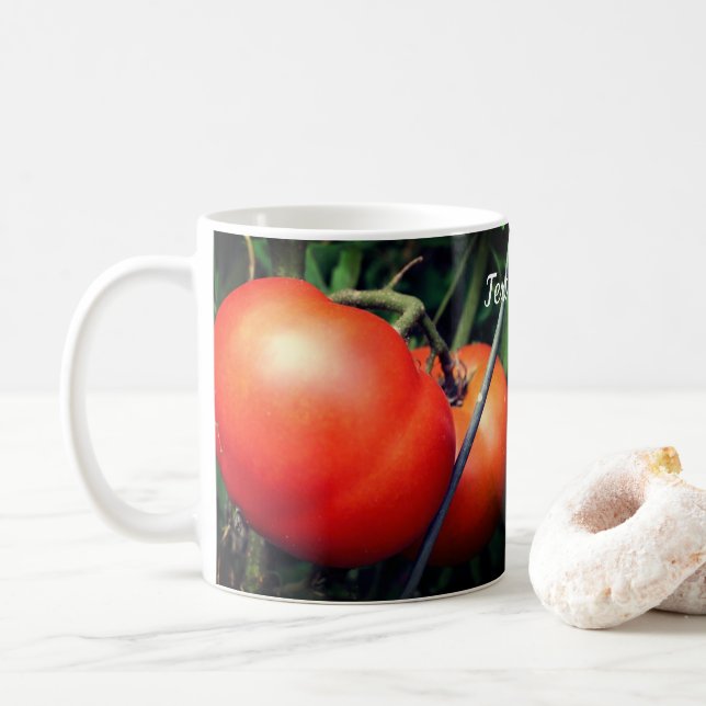 Taza De Café Naturaleza de los tomates rojos personalizada (Con donut)
