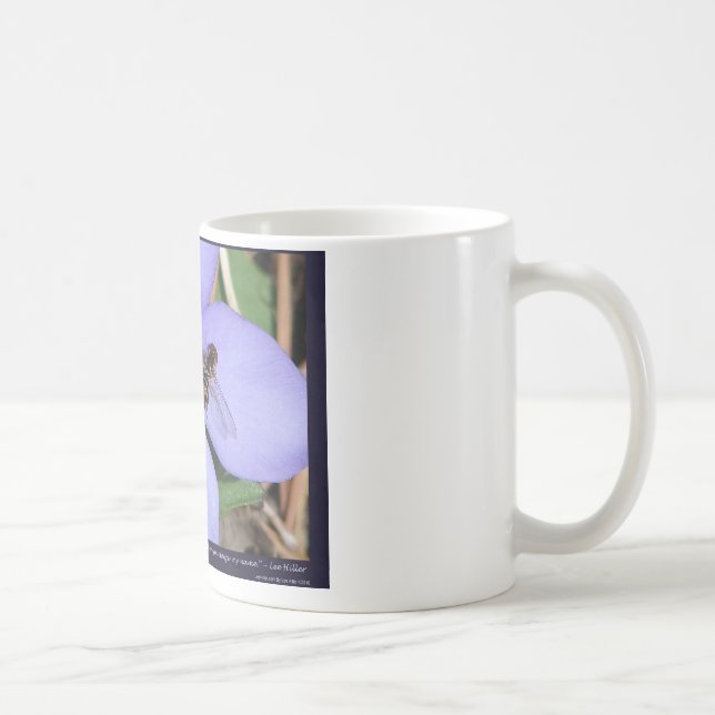 Taza De Café Naturaleza del amor Aves-Pie Violeta (Derecha)