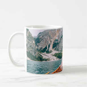Taza De Café Naturaleza del lago alpino de Silhouette