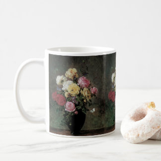 Taza De Café Naturaleza muerta con flores en jarrón de Olaf Her
