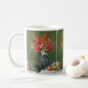 Taza De Café Naturaleza muerta con flores y frutas de Pierre Re