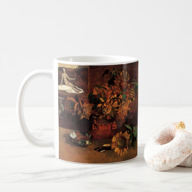 Taza De Café Naturaleza muerta con L'Esperance (Esperanza) de P (Con donut)