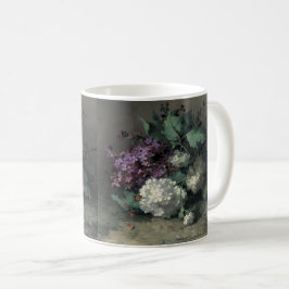 Taza De Café Naturaleza muerta con lilas por Margaretha Roosenb