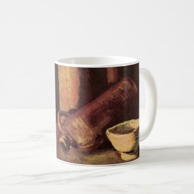 Taza De Café Naturaleza muerta de 4 botellas de piedra por Vinc (Anverso derecho)
