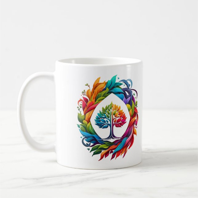 Taza De Café Naturaleza Multicolor única (Izquierda)