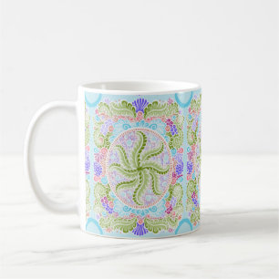 Taza De Café Naturaleza Pastel Mandala Art