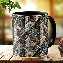 Taza De Café Naturaleza Patrón de resumen geométrico Mug