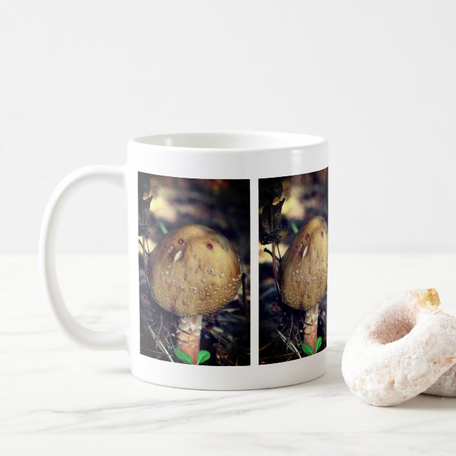 Taza De Café Naturaleza silvestre de los hongos de Woodland (Con donut)