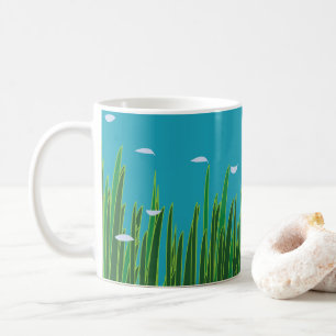 Taza De Café Naturaleza submarina de la pradera de algas marina