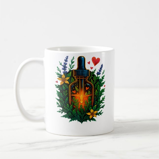 Taza De Café Nature-Inspired Tincture Elixir Bottle With Herbal (Izquierda)