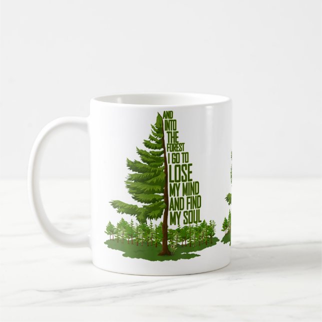 Taza De Café Nature Lover Camping Adventure And Into The Forest (Izquierda)