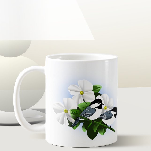 Taza De Café Nature LoverChickadee Mug (Black Capped Chickadee Pair)
