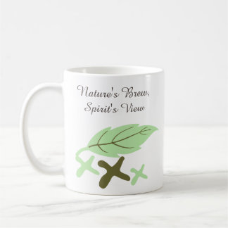 Taza De Café "Nature's Brew, Spirit's View" Personalized Leaf 