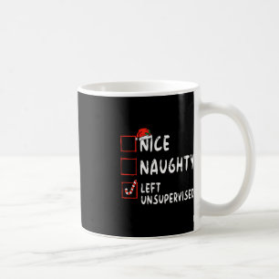 Taza De Café Naughty Dejó A Navidades No Vigilados Lista Fami