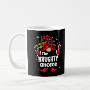 Taza De Café Naughty Gnome Buffalo Plaid Christmas Tree Family