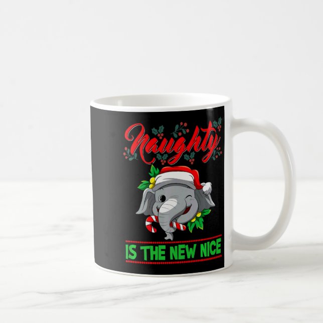 Taza De Café Naughty Is The New Nice Christmas Santa Xmas Premi (Derecha)