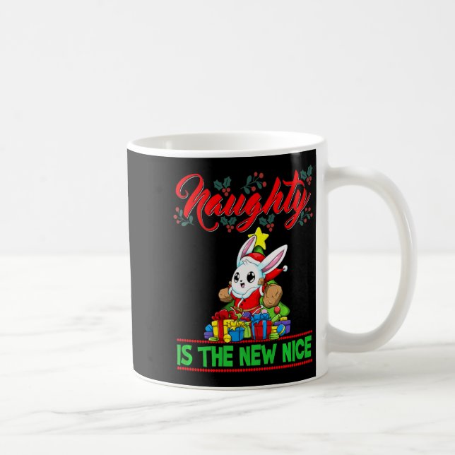 Taza De Café Naughty Is The New Nice Christmas Santa Xmas Premi (Derecha)