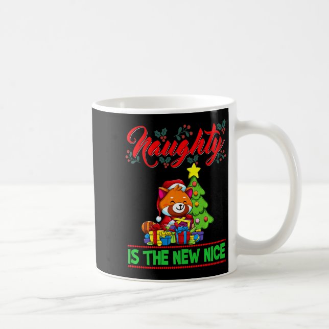 Taza De Café Naughty Is The New Nice Christmas Santa Xmas Premi (Derecha)