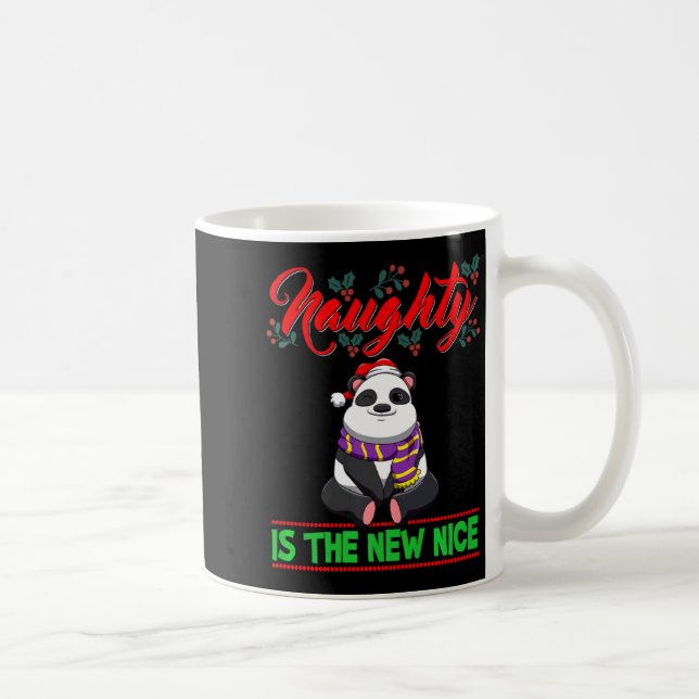 Taza De Café Naughty Is The New Nice Christmas Santa Xmas Premi (Derecha)