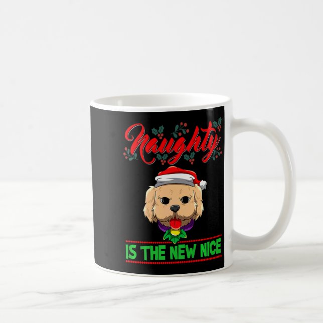 Taza De Café Naughty Is The New Nice Christmas Santa Xmas Premi (Derecha)