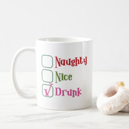 Taza De Café Naughty Nice Drunk Funny Holiday Christmas Mug