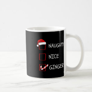 Taza De Café Naughty Nice Ginger Navidad List