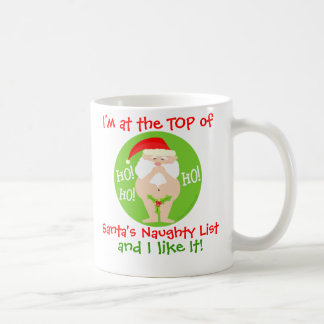 Taza De Café Naughty Santa Funny Navidades Mug