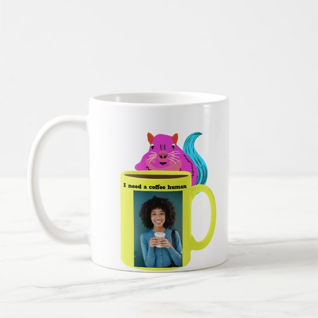 Taza De Café Naughty Squirrel #279 Coffee Human (Izquierda)