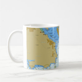 Taza de café náutica de la carta
