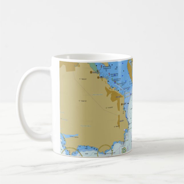 Taza de café náutica de la carta (Izquierda)