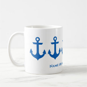Taza de café náutica personalizada
