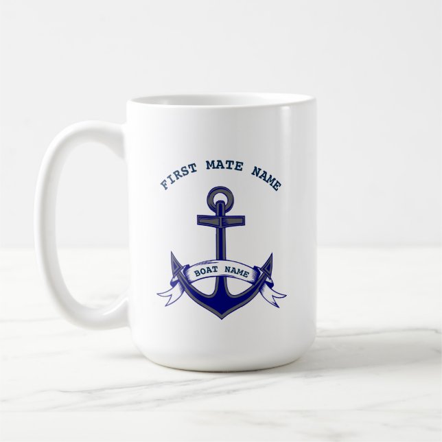 Taza De Café Nautical Personalizado de primer nivel (Izquierda)