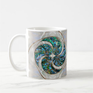 Taza De Café Nautilus Shell - Abalone y Pearl