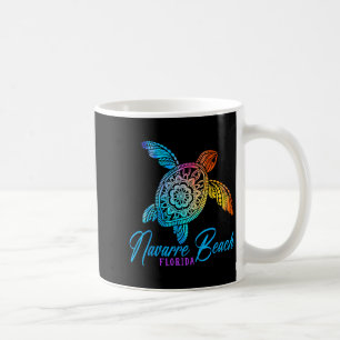 Taza De Café Navarre Beach Tie Dye Tortuga Marina Vacaciones Fl