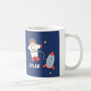 Taza De Café Nave Cohete Espacio Exterior Pequeño Astronauta Pa