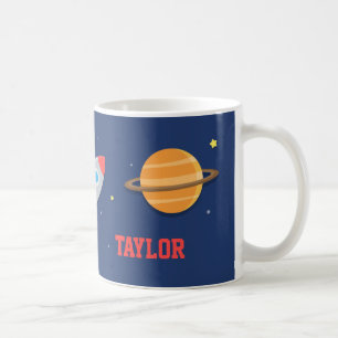 Taza De Café Nave Cohete, Espacio Exterior, Planetas, Para Niño