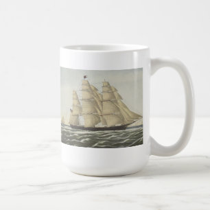 Taza De Café Nave de podadoras, nube que vuela