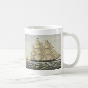 Taza De Café Nave de podadoras, nube que vuela