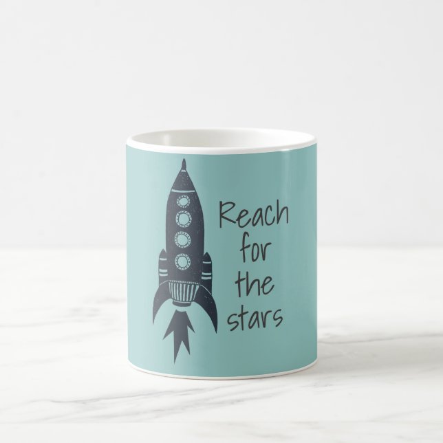 Taza De Café Nave Espacial Alcanza las Estrellas (Centro)