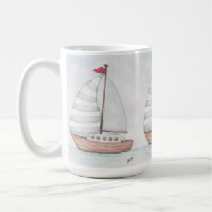 Taza De Café Navega el Océano Azul